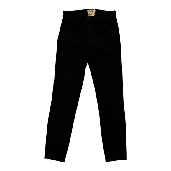 L'AGENCE Margot High Rise Skinny Jean in Noir 24 - Picture 2 of 9